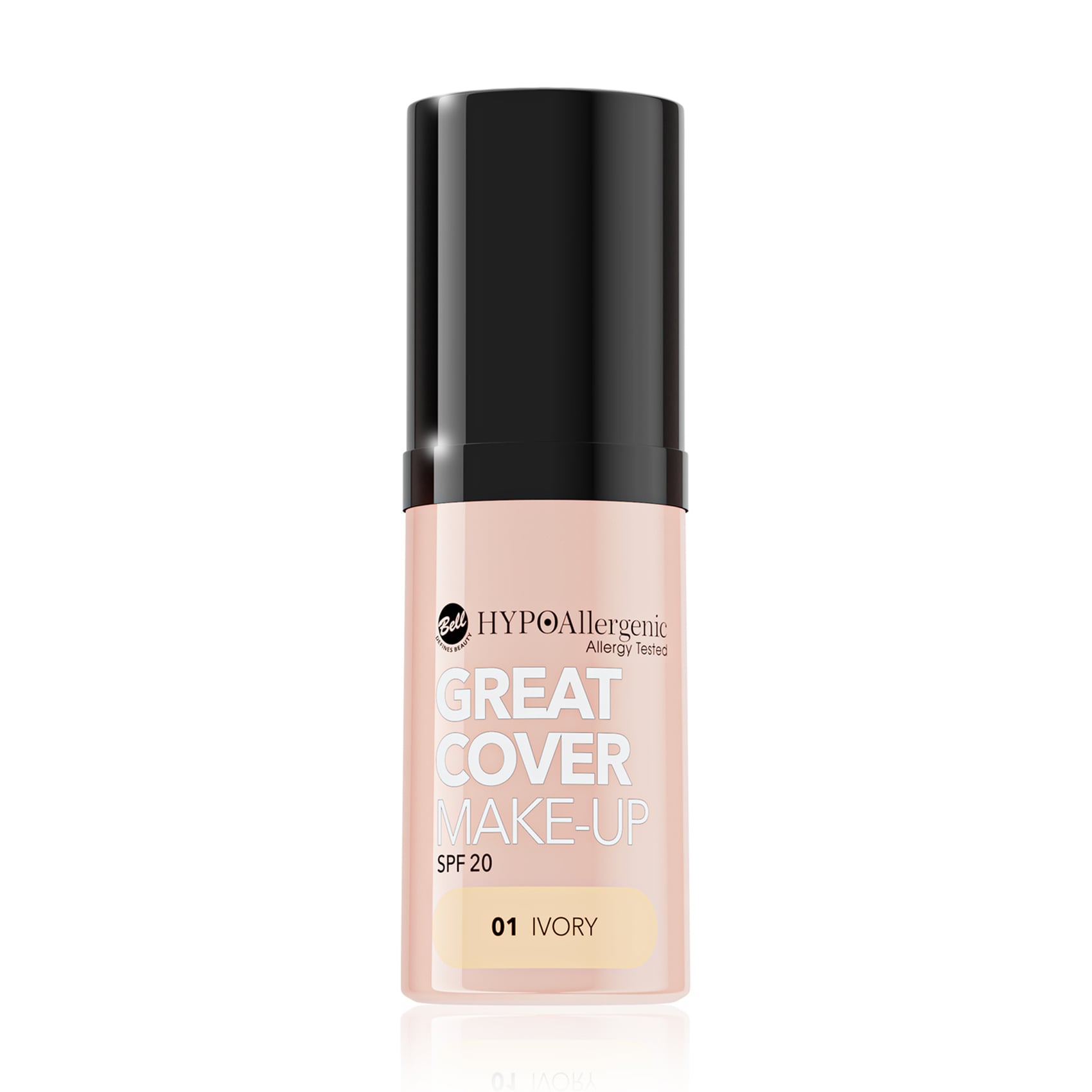 Тональний крем для обличчя Bell HypoAllergenic Great Cover Make-Up SPF 20, 01 Ivory, 20 г