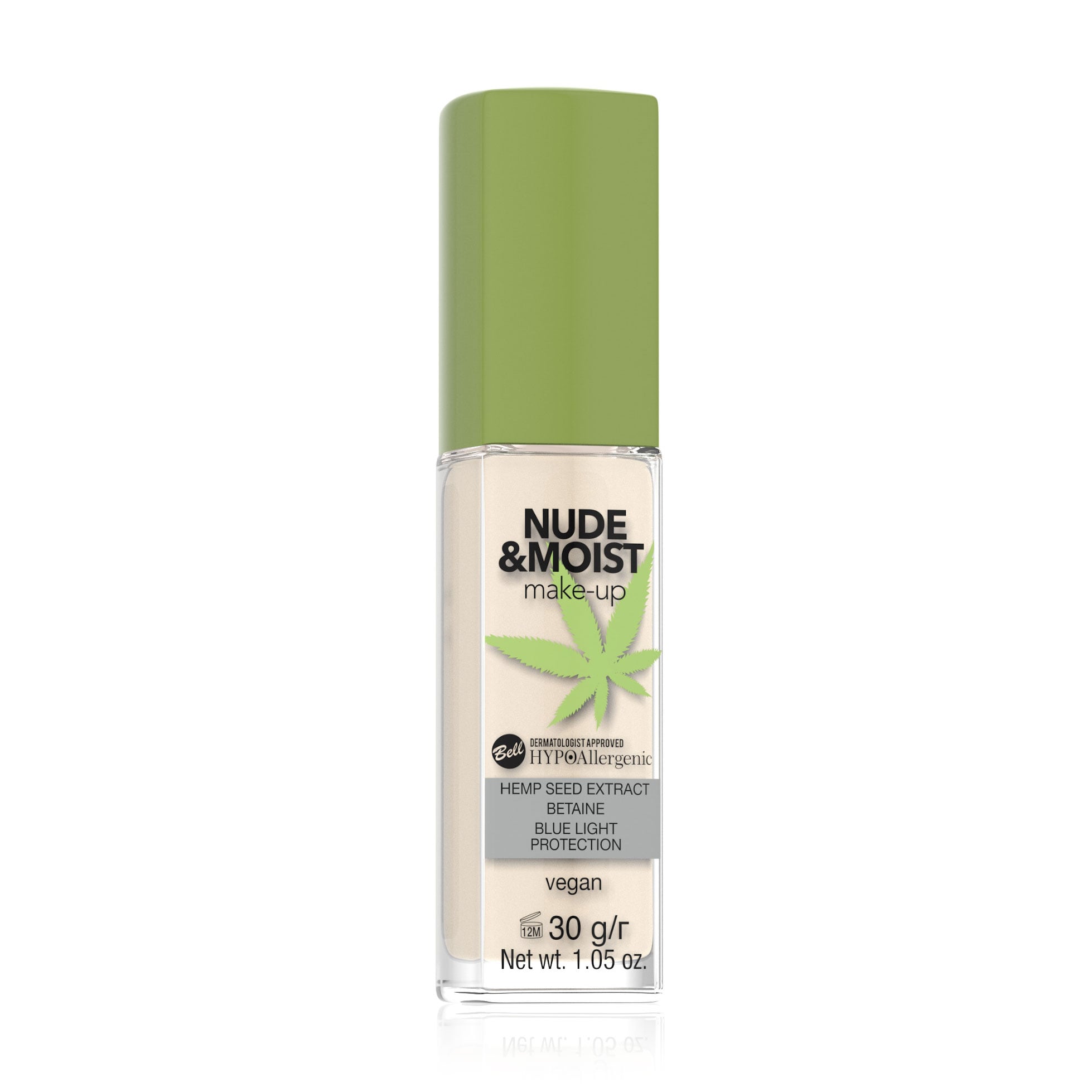 Тональний крем для обличчя Bell HypoAllergenic Nude &amp; Moist Make-Up 01 Light Beige, 30 г