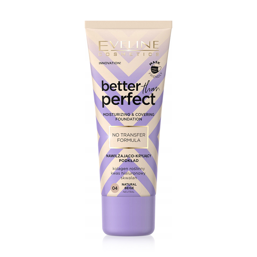 Зволожувальний тональний крем для обличчя Eveline Cosmetics Better Than Perfect Moisturising &amp; Covering Foundation, 04 Natural Beige, 30 мл